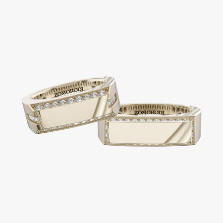 Minora Diamond Matching Wedding Rings